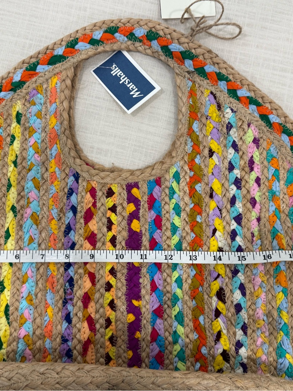 Multicolor Braided Straw Tote Bag - Women - Picture 8 of 8